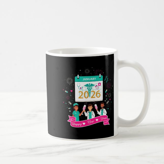 Happy New Year Nurse Shirt; Cute Medical Staff 202 Kaffeetasse (Rechts)