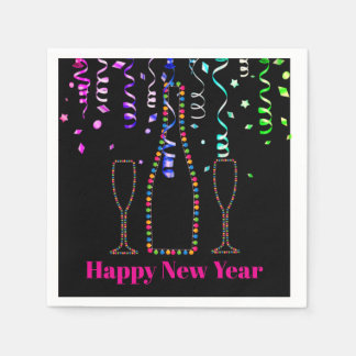 Happy New Year Paper Party Napkins Serviette