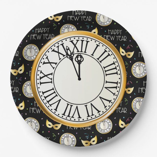 Happy New Year Pappteller (Vorderseite)