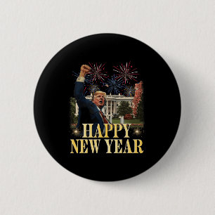 Happy New Year Party 2025 Trump 2024 Nehmen Amerik Button