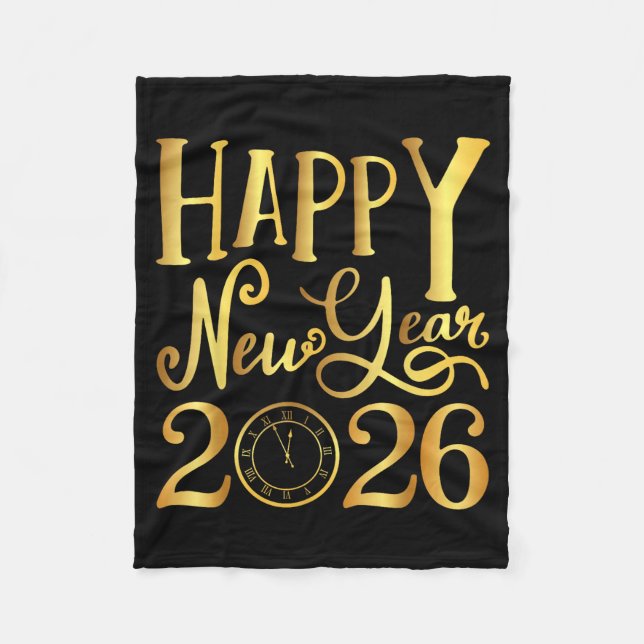 Happy New Year Party 2026 Family Matching  Fleecedecke (Vorderseite)