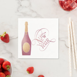 Happy New Year Party Sparkle Paper Napkin Serviette