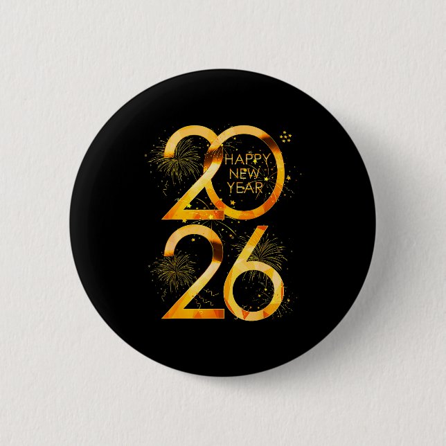 Happy New Year Party Supplies 2026 Family Matching Button (Vorderseite)
