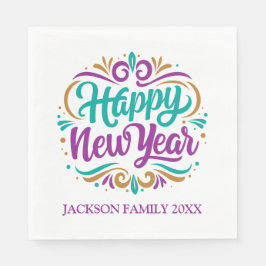 Happy New Year Personalisiert Serviette