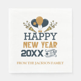 Happy New Year Personalisiert Serviette
