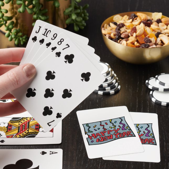 Happy New Year Playing Cards Spielkarten (In Situ)