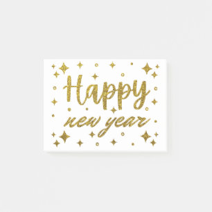 Happy New Year Post-it Klebezettel