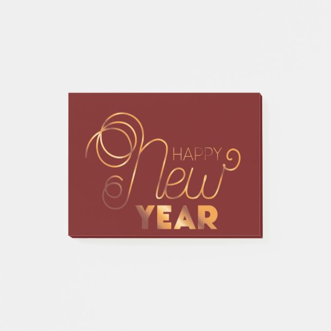 Happy New Year Post-it Klebezettel (Vorderseite)