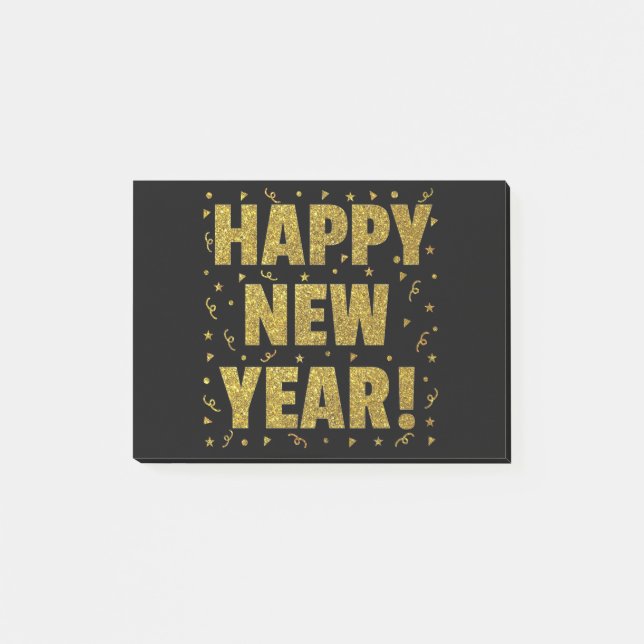 Happy New Year Post-it Klebezettel (Vorderseite)