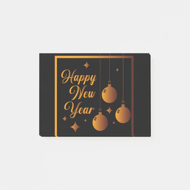 Happy New Year Post-it Klebezettel (Vorderseite)