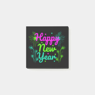 Happy New Year Post-it Klebezettel