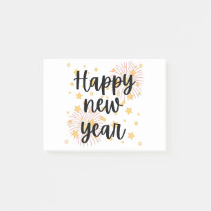 Happy New Year Post-it Klebezettel