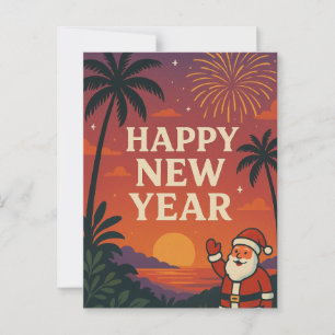 Happy New Year Postcard Postkarte