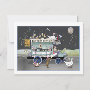 Happy New Year Postcard Postkarte