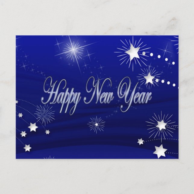 Happy New Year Postkarte (Vorderseite)
