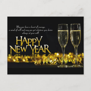 Happy New Year Postkarte