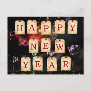 Happy New Year Postkarte