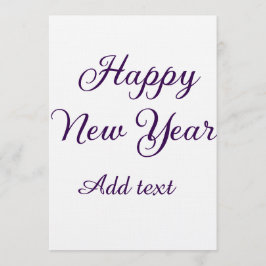Happy new year purple calligraphy simple minimal einladung
