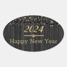 Happy New Year Runde Sticker