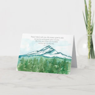 Happy New Year Scripture Bible Winter Mountains Karte