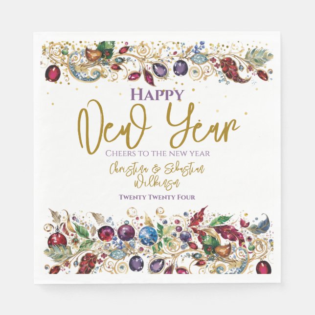 Happy New Year Serviette (Vorderseite)
