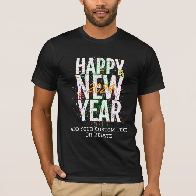 Happy New year Silvester Party Feuerwerke T-Shirt (Vorderseite)
