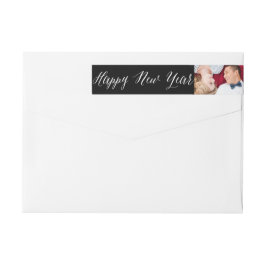 Happy New Year Simple Script Modern Foto Address