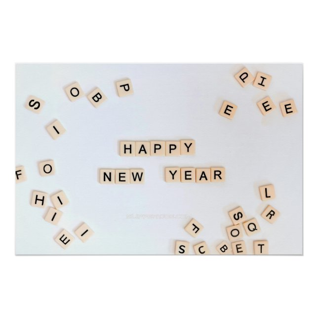 Happy New Year SlipperyJoe's mehrere Buchstaben Fl Poster (Vorderseite)