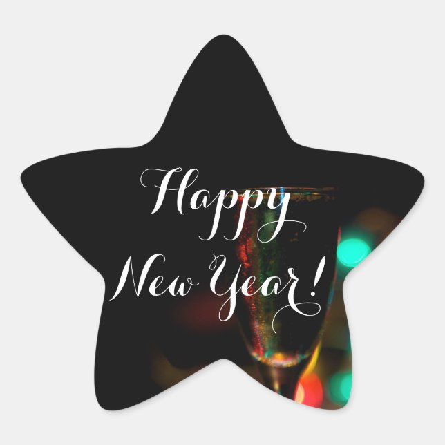 Happy New Year Star Stickers by RoseWriters (Vorderseite)