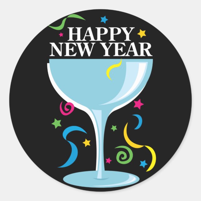 Happy New Year Stickers (Vorderseite)