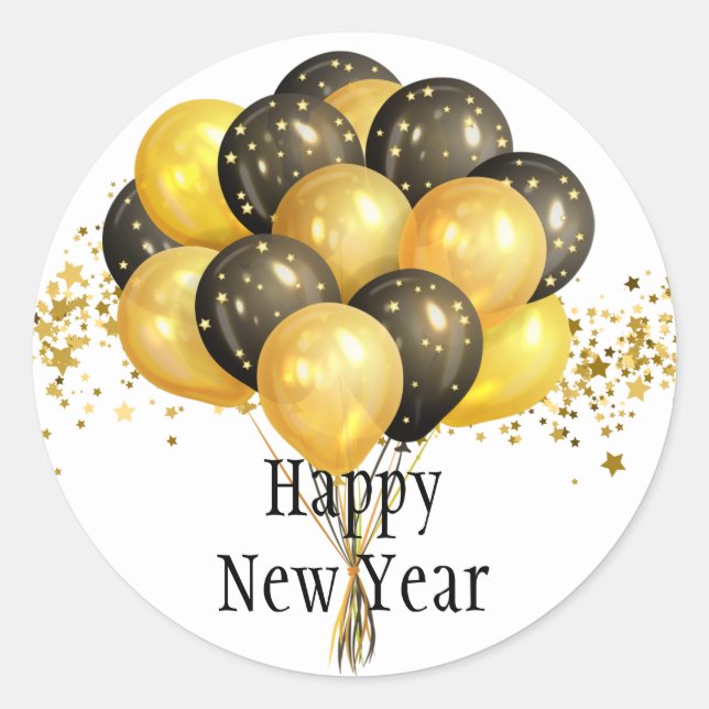 Happy New Year Stickers (Vorderseite)