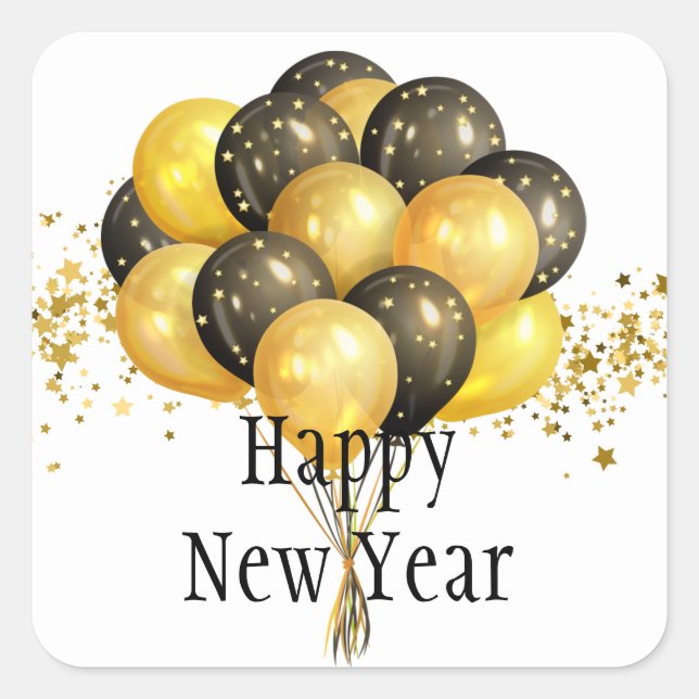 Happy New Year Stickers (Vorderseite)