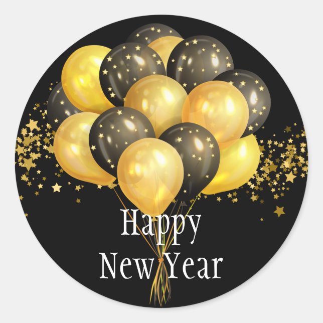 Happy New Year Stickers (Vorderseite)