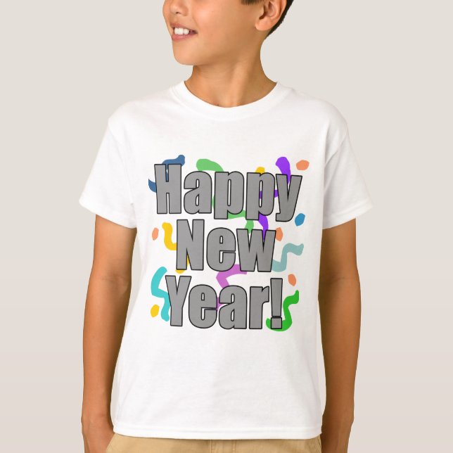 Happy New Year T-Shirt (Vorderseite)