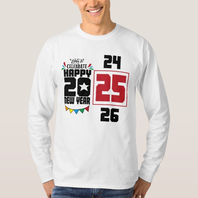 Happy New Year T-Shirt (Vorderseite)