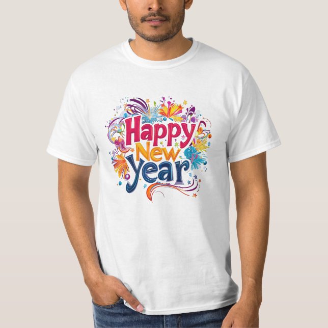 Happy New Year T-Shirt (Vorderseite)