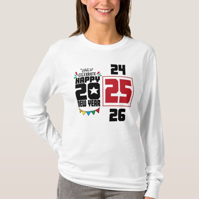 Happy New Year T-Shirt (Vorderseite)