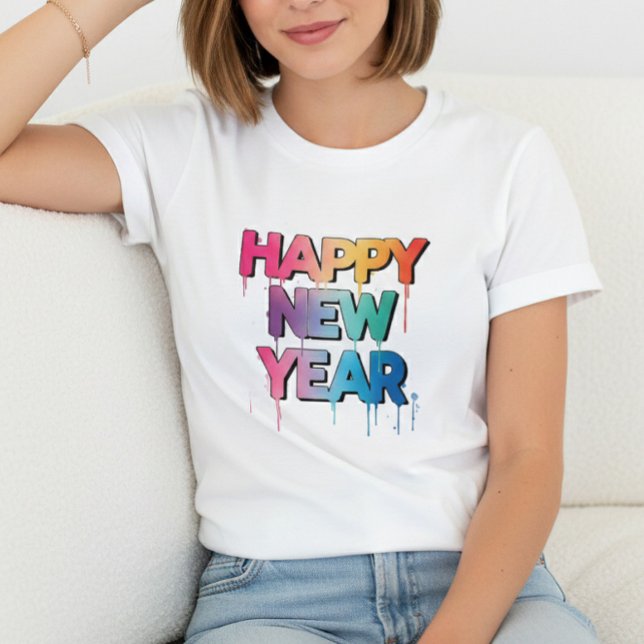 Happy New Year T-Shirt – Elegant Modern Festive (Créateur téléchargé)
