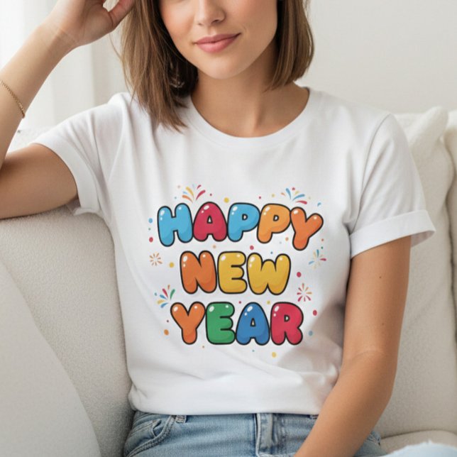 Happy New Year T-Shirt – Elegant Modern Festive (Créateur téléchargé)