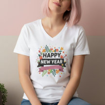 Happy New Year T-Shirt – Elegant Modern Festive 
