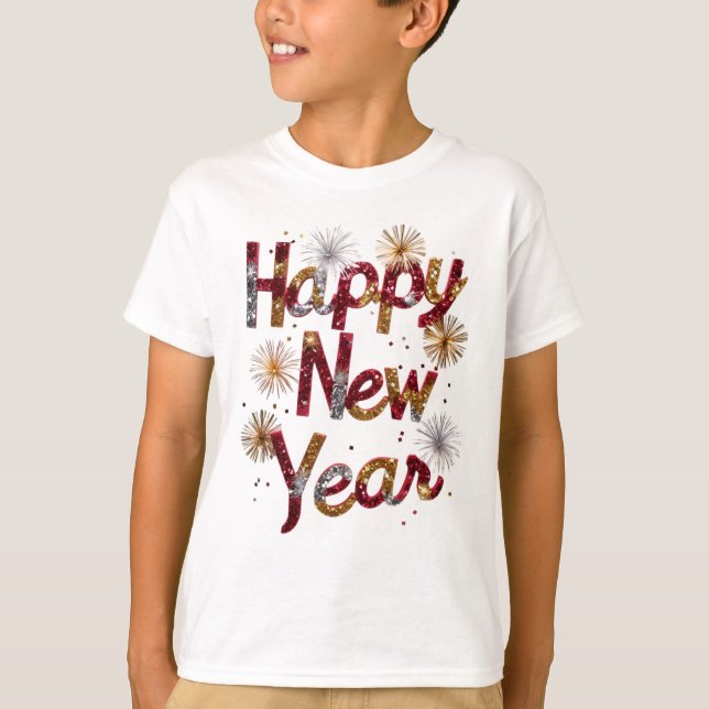 Happy New Year T - Shirt Kids (Vorderseite)