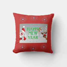 Happy New Year Throw Pillow Kissen