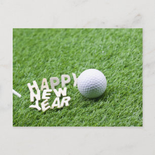 Happy New Year to Golfer Postkarte