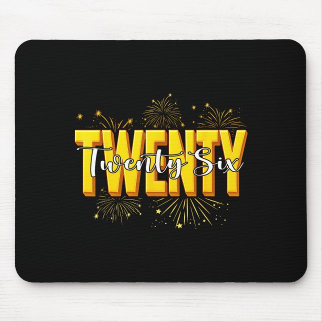 Happy New Year Twenty Twenty Six Happy New Years E Mousepad (Vorne)
