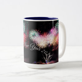 Happy new year Two-Tone coffee Tasse 2024