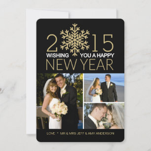 Happy New Year Weihnachtsfeier Collage Feiertagskarte