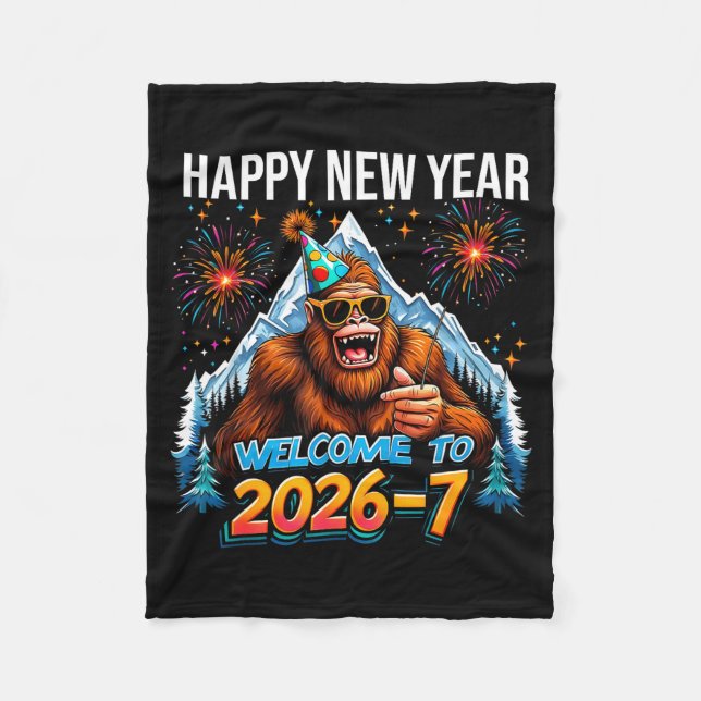 Happy New Year Welcome To 2026-7 Funny Meme 67 Big Fleecedecke (Vorderseite)