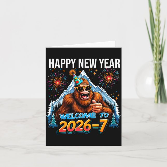 Happy New Year Welcome To 2026-7 Funny Meme 67 Big Karte (Vorderseite)