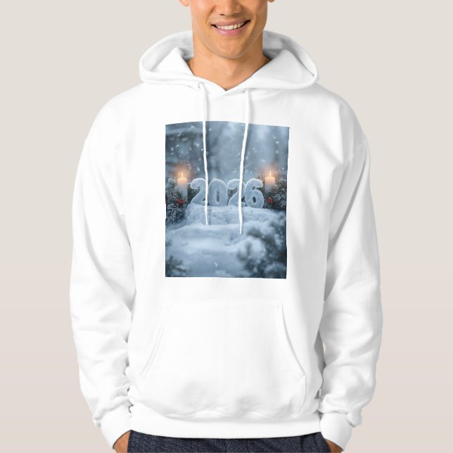 happy new year winter scene hoodie (Vorderseite)