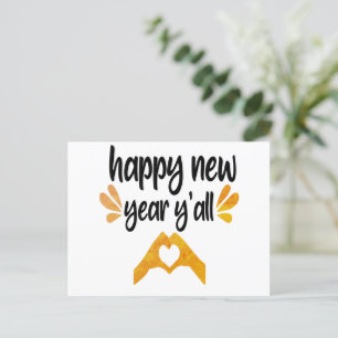 Happy New Year Y'all Postkarte